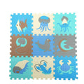 9pcs / Set Splicing Mobilization EVA Marine Foam Mats Children Educational Toys Puzzle Anti-skid And Anti-fall Crawling Mat