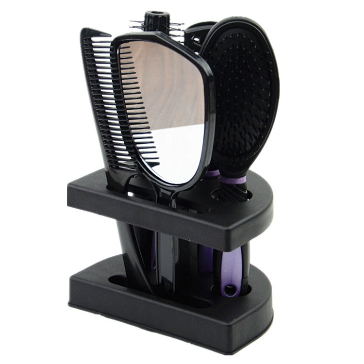 6-In-1 Mirror Comb Hair Comb With Base Set Massage Scalp Beauty Comb