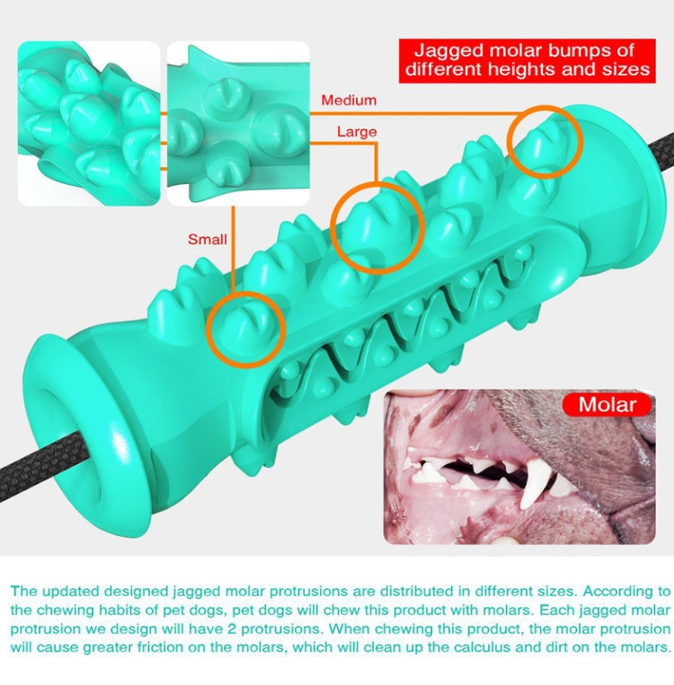 Dog Toy Double Suction Cup Pull Rope Molar Teeth Bite-Resistant Tooth Cleaning Stick Pet Supplies, Lake Blue, Green