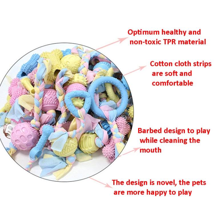 Pet Toys TPR Bite Resistance Dog Supplies Cotton Rope Cloth Toys, Big Circle, Circle, Star, Wallery, Triangular, Sub-shot Ball, Pentagar, Big Round Ring, Lantern, Middle Bones, Big Bones, Small Bones, Sleeve, Cartoon, Stabble Ring, Footprint, Maji Ball...