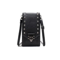 F835 Rivet Diamond Mobile Phone Bag Ladies Shoulder Diagonal Bag, Red, Blue, Black, Pink, Tea Brown