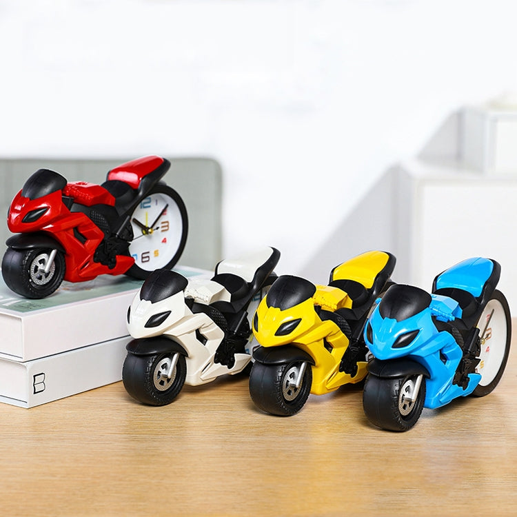 Motorcycle Alarm Clock Ornaments Creative Child Gift Clock, Blue Motorcycle Racing, Red Motorcycle Racing, Yellow Motorcycle Racing, White Motorcycle Racing