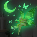 ZSZ1198B Night Light Moon Butterfly Wall Stickers Children Room Bedroom Simple Decorative Wall Stickers, Night Light Moon Butterfly