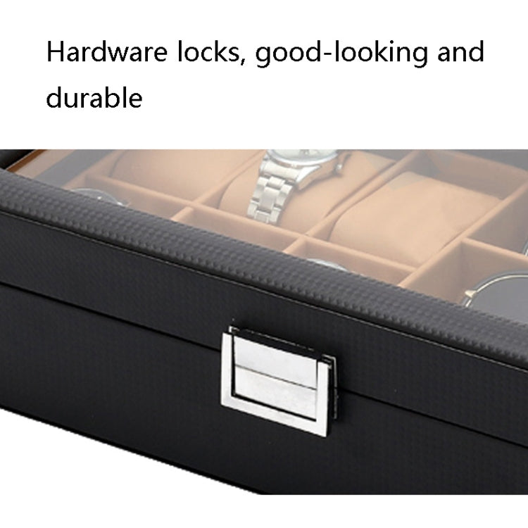 6+3 PU Watch Glasses Case Carbon Fiber PU Skin Watch Box Sunglasses Box, 6 + 3 Black, 6 + 3 Brown