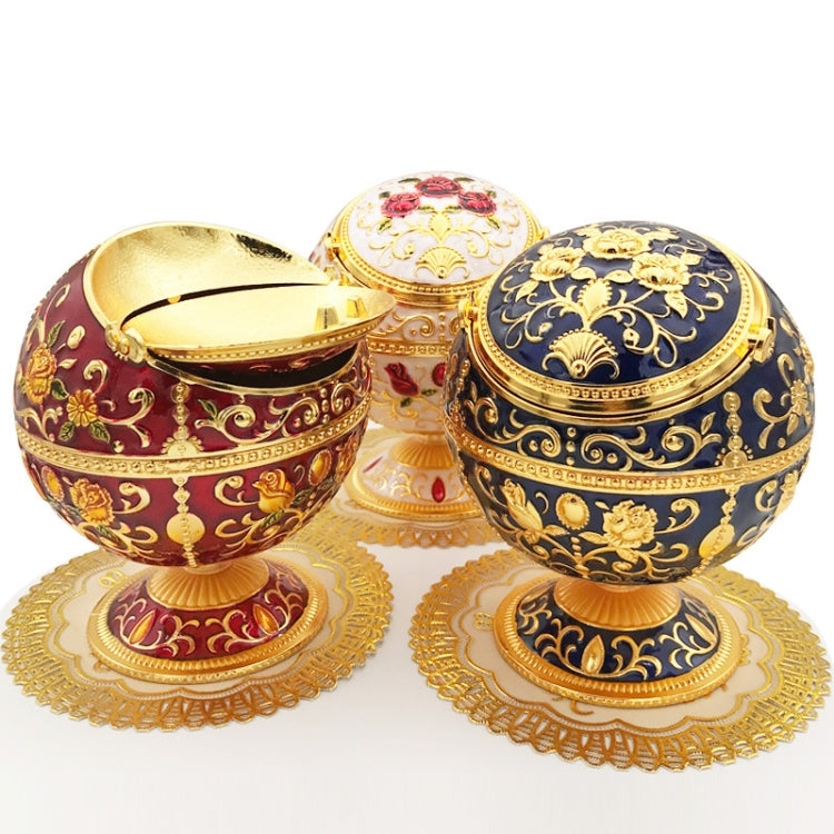 Metal Globe Ashtray With Lid Holiday Gift Tea Table Decoration, Golden Rose, Phnom Pencasting Castle, Silver Rose, Silver Castle, Silver Side White Red Rose, Silver Bay Blue Castle, Treasure Rose, Baolan Castle, Green Rose, Green Castle, Red Rose      ...