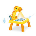Children Multifunctional Projection Painting Toy Writing Board, wthout Watercolor Pen, Style:, Giraffe Yellow, Blue (No Projection), Pink (No Projection), Giraffe Pink, Dinosaur Blue, Dinosaur Pink