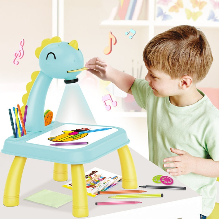 Children Multifunctional Projection Painting Toy Writing Board, wthout Watercolor Pen, Style:, Giraffe Yellow, Blue (No Projection), Pink (No Projection), Giraffe Pink, Dinosaur Blue, Dinosaur Pink