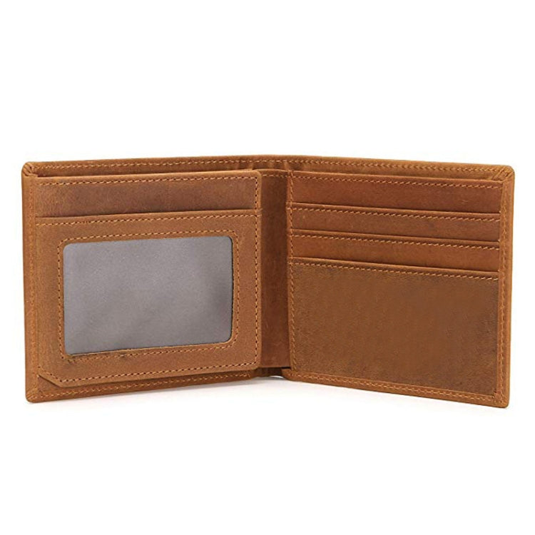 6003 Men Gift Crazy Horse Leather Lettering Laser Mark Wallet, Yellow Brown Blank, B31, B41, B123, B785, BT1, BT2, BT3, VE2044, Ve1705, Ve1708, Ve1784, VE1034, Ve7104, Ve1104, VE2104, VE12104, Ve77104