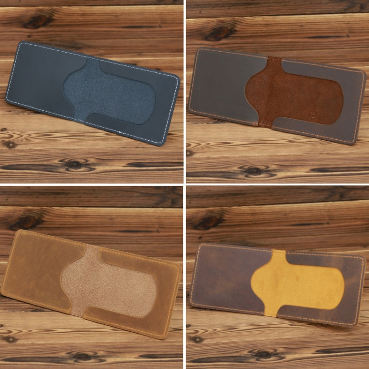 1063 Leather Driving License Holder Retro Wallet, Navy Blue, Dark Brown, Yellow Brown, Red Brown