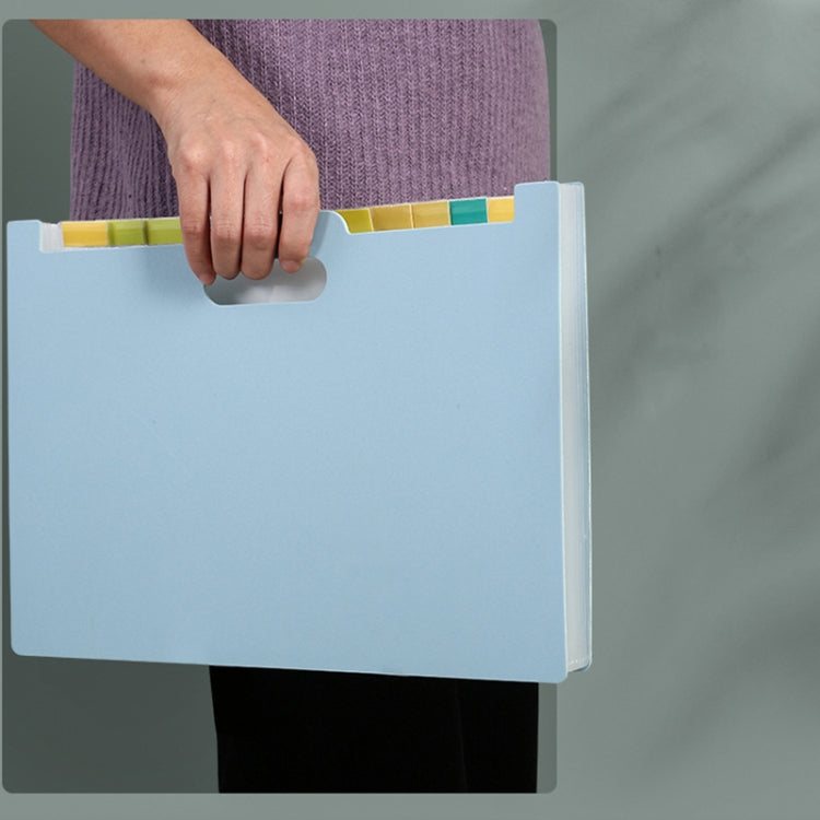 Deli  A4 Vertical Organ Bag Can Hold Test Papers And Organize Folders, Dark Blue, Light Blue, Light Green, Light Pink, Light Grey