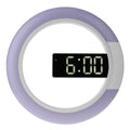 LED Mirror Hollow Wall Clock 7-color Switch Electronic Digital Display Wall Clock, Hollow Wall Clock