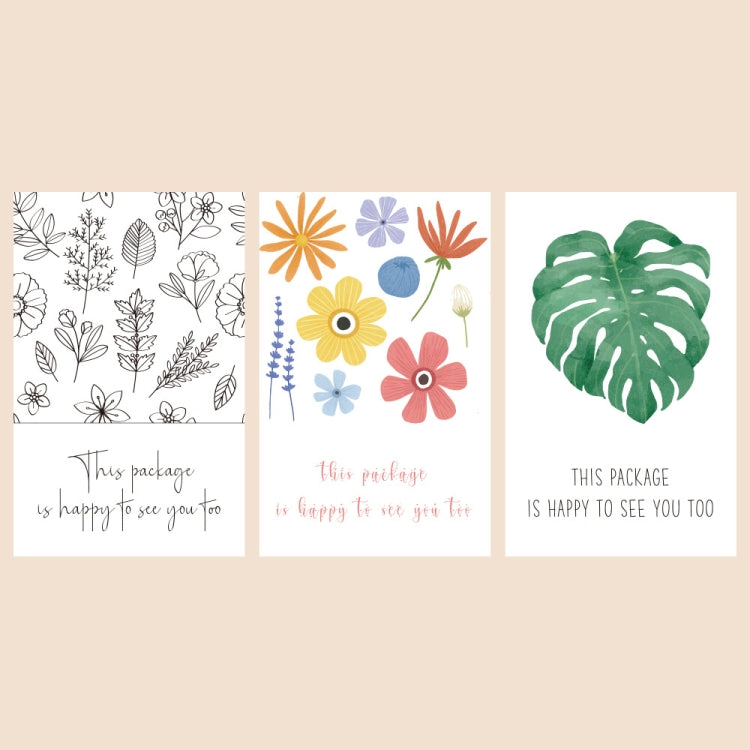 4 Packs 50 Sheets/Pack  Green Leaf Rectangular Stickers Gift Box Sealing Stickers, A1, A2, A3