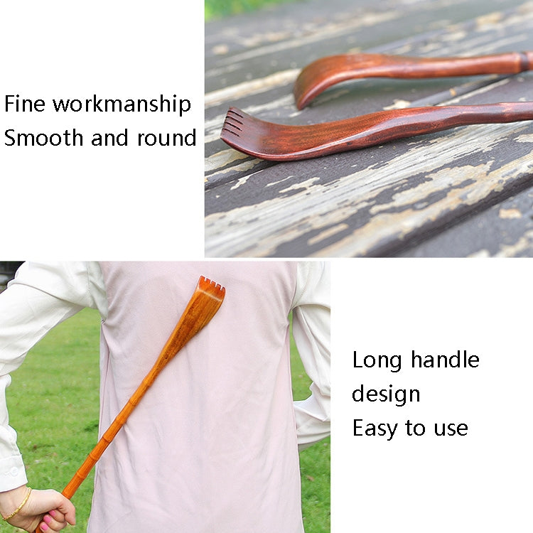 BQR01 Back Scratcher Long Handle Wooden Massage Scratcher, Style:, Round Red, Round Nature Color, Square Red, Square Nature Color, Bamboo Section Red, Bamboo Section Nature Color, Dual-use, Small Hand, Big Hand