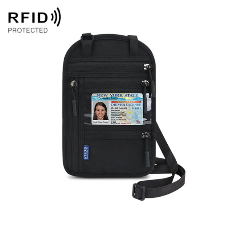 RFID Multi-Function Halter Passport Bag Certificate Protection Cover, Black, Light Grey, Dark Gray, Lake Blue, Rose Red