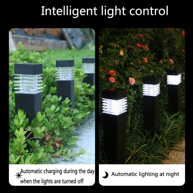 Solar Waterproof Outdoor Landscape Square Column Lawn Light, White Light, Yellow Light, Color Light