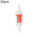 20 PCS Fish Tank Oxygen Pump Trachea Check Valve, 4mm (Red), 4mm (Black), 4mm (White), 4mm (Blue), 8mm (Red), 10mm (White), 12mm (White), 4mm (White Red)