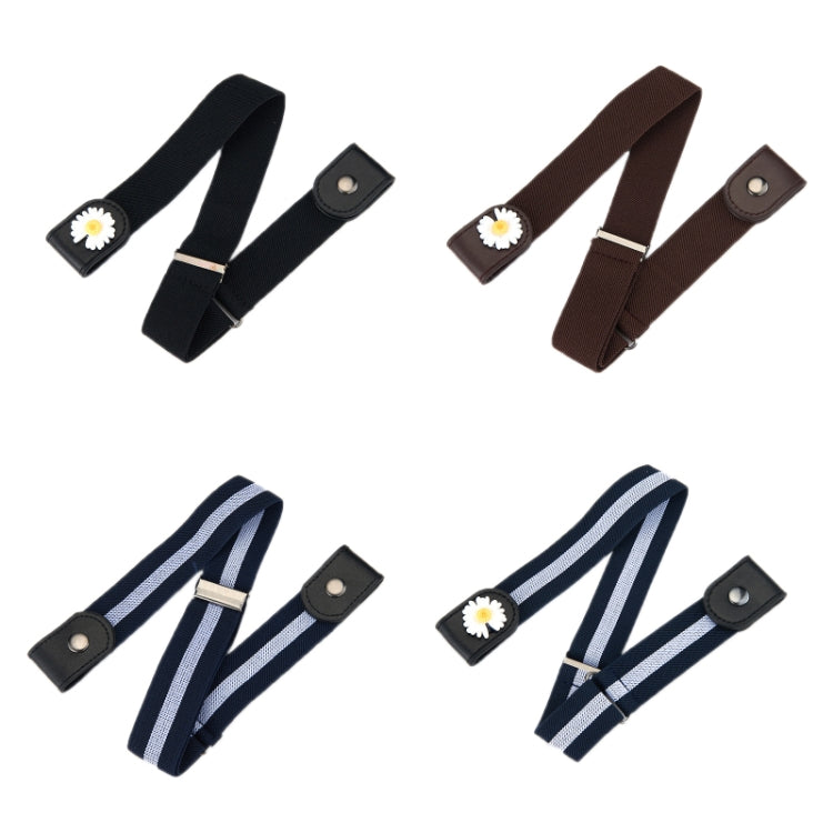 Jeans Non-Marking Invisible Elastic Canvas Lazy Belt, Black Daisy, Brown Daisy, Blue White Blue Stripes Ordinary, Blue White Blue Stripes Daisy, Blue White Red Stripe Ordinary, Blue White Red Striped Daisy, Black Red Black Stripe Ordinary              ...