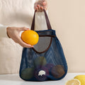 yq007 Kitchen Multi-Function Wall Hanging Fruits And Vegetables Storage Bags Portable Hollow Mesh Bag, Orange Yellow, Rose Red, Blue