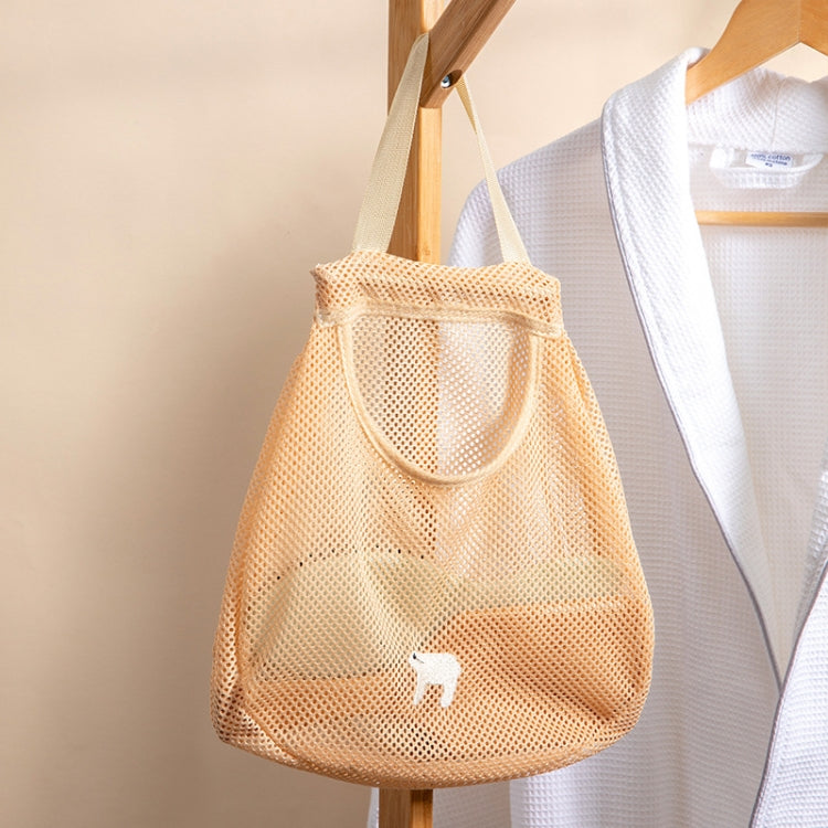 yq007 Kitchen Multi-Function Wall Hanging Fruits And Vegetables Storage Bags Portable Hollow Mesh Bag, Orange Yellow, Rose Red, Blue