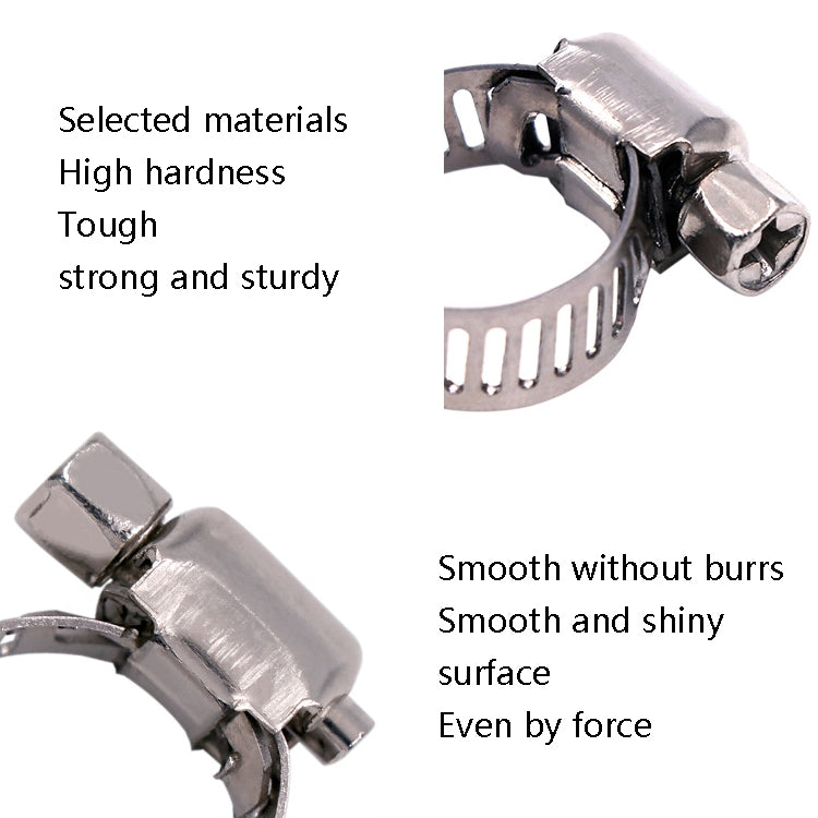 10pcs Stainless Steel Water Pipe Hose Clamp, Stainless Steel Pipe Clamp