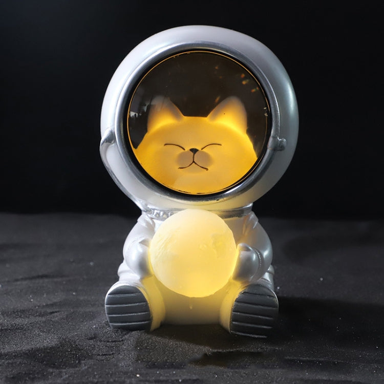 W1153 Resin Planet Night Light Home Decorations, Style:, Silver Star, Golden Star, Puppy Astronaut, Kitten Astronaut, Bear Astronaut