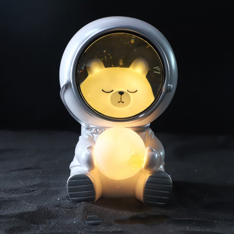 W1153 Resin Planet Night Light Home Decorations, Style:, Silver Star, Golden Star, Puppy Astronaut, Kitten Astronaut, Bear Astronaut