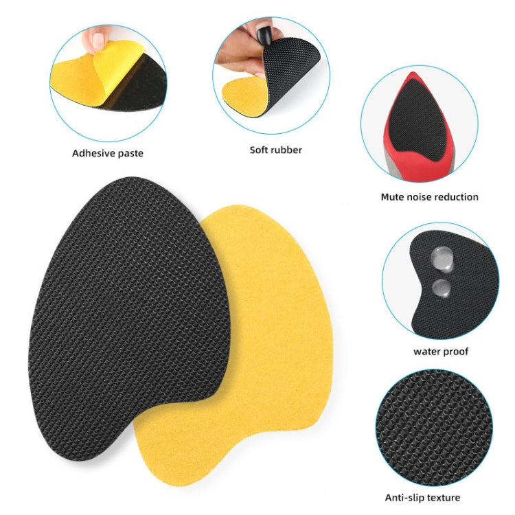 1pair High Heel Shoes Anti-Skid Patch, Pointer Head Black, Round Head Black