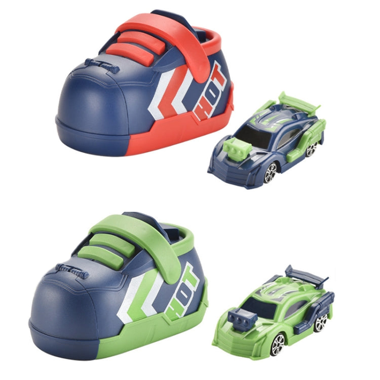 Children Competition Ejection Shoes Toy Car Set, Red, Green