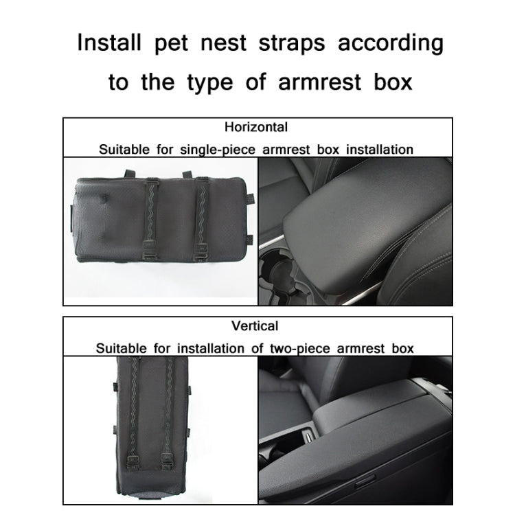 Car Central Control Seat Pet Portable Bed Pad, Square + Gray, Square Gray+Summer Mat
