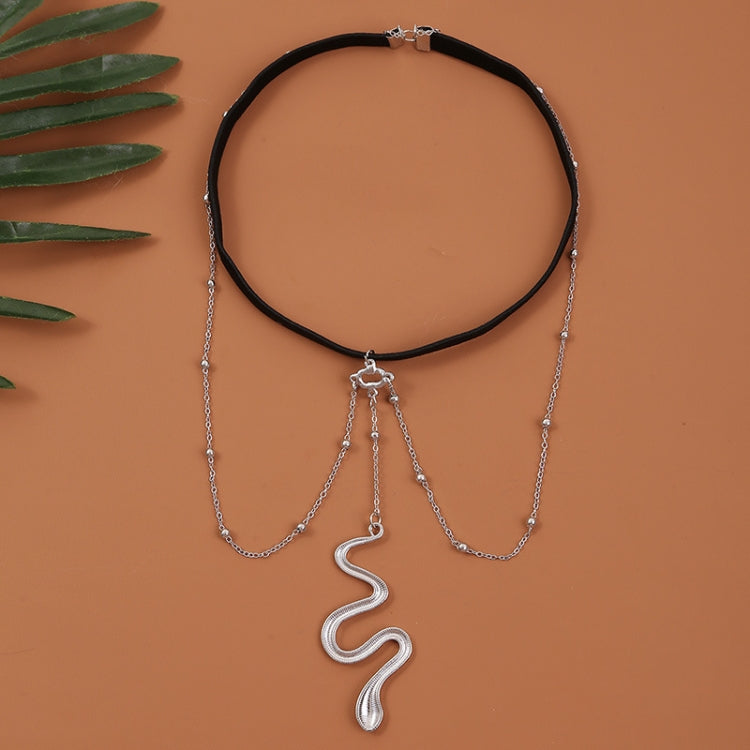 BT192-1 Elastic Snake Long Anklet Body Chain Accessories, BT192-1(Silver), BT192-1(Gold)