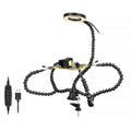 SN5BK-USB 4-Clawed Lamp Adjustable Desktop Soldering Station, SN5BK-USB(Black), SN5BK-USB(Blue)