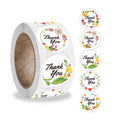 Thank You Flower Sticker Handicraft Decoration Envelope Sealing Sticker, A-206, A-207, A-208, A-209