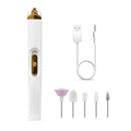 BZX5 5 In 1 USB Nail Polisher Peeling Manicure, Silver White, Rose Pink