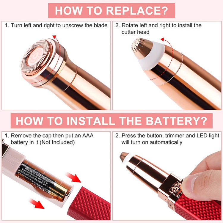 2 In 1 Eyebrow Trimmer Electric Shaver, Charging Style