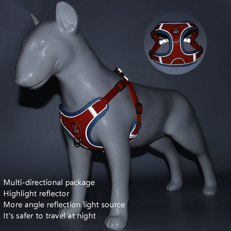BL-867 Pet Chest Straps Reflective Dog Traction Rope, Size:, S, M, L, XL