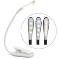 8027D-2 7 Beads LED Eye Protection Reading Folding Book Clip Light, White, Black