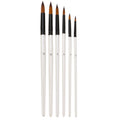 Zhuting Nylon Wool Stick Gouache Brush Set, 6 PCS/Set Pointed, 6 PCS/Set Flat Head, 6PCS/Set Tongue Peak, 6PCS/Set Perseveral Peak