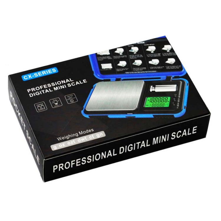 Two-color Portable Pocket Scale with Weight Baking, 200g / 0.01g, 50g / 0.001g