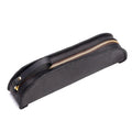 W-T18 Vintage Handmade Genuine Leather Zipper Pencil Case, Black, Brown, Wine Red, Coffee, Ink Green, Blue