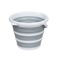 Home Outdoor Portable Folding Silicone Bucket, Gray 10 Liters