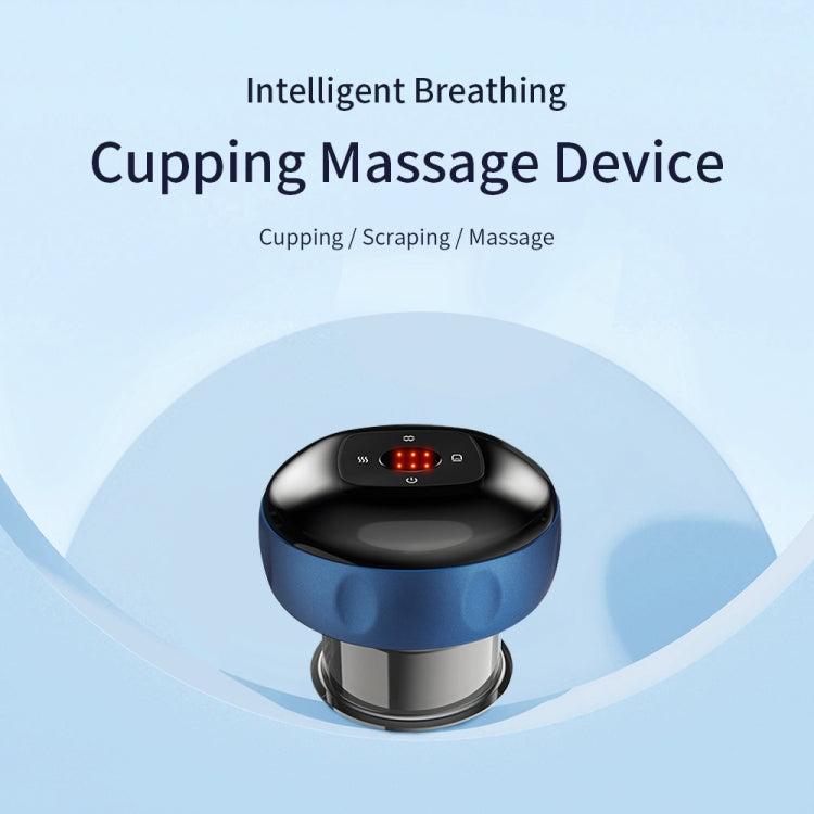 Electric Cupping Massage Device, 6-speed USB Plug-in, Blue, Black, Red Wine, 6-speed Charging