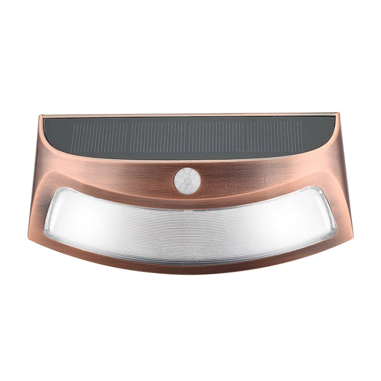 Red Copper Human Body Induction Solar Wall Light, White Light, Warm Light