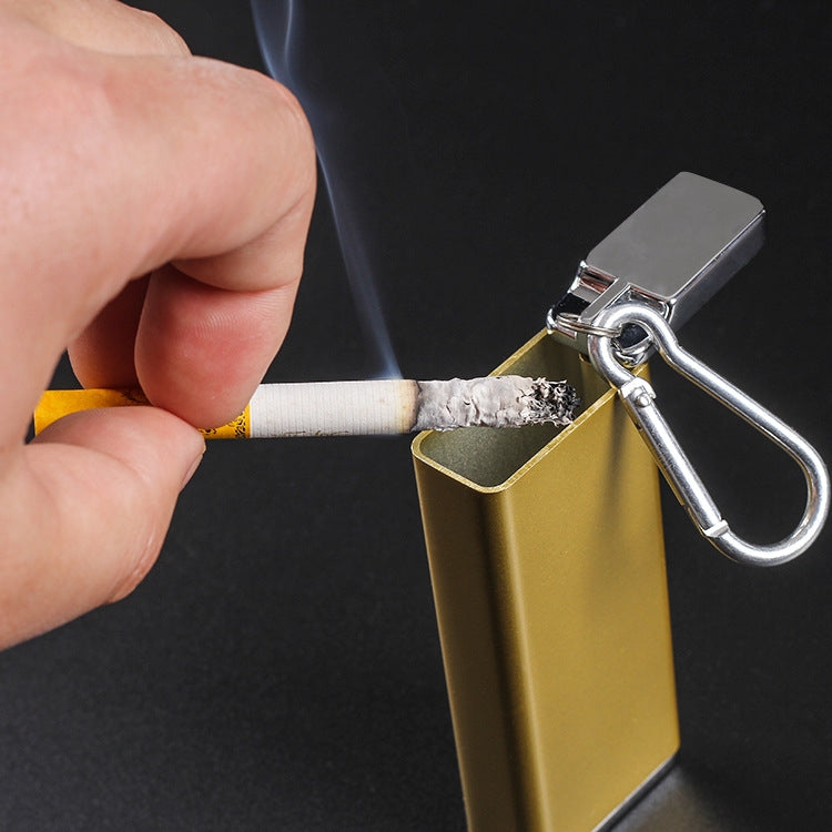 Portable Cigarette Case Portable With Lid Sealed Ashtray, Gold, Silver, Black, Golden Engraved Flower, Silver Engraved Flower, Black Engraved Flower