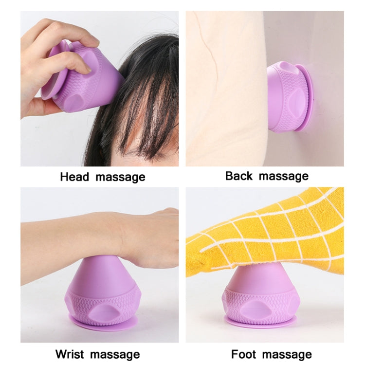 Suction Cup Type Silicone Muscle Membrane Muscle Massage Ball, 1 Grey, 2 Purple, 2 Blue, 2 Pink