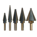 Pagoda Drill Bit High Speed Steel Opener Triangle Handle Stairs Drill Bit, 5 In 1 / Set Stairs Drill Bit