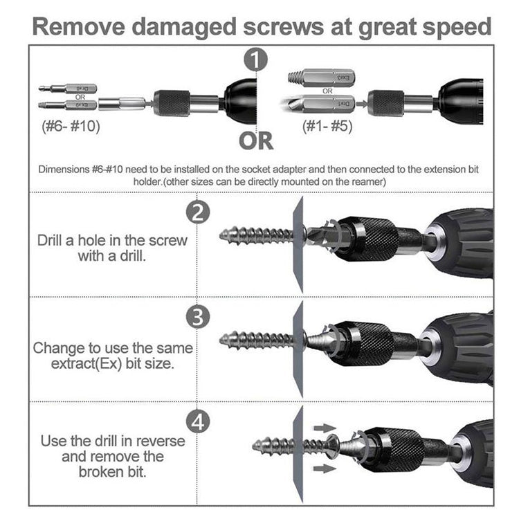 22 PCS / Set Screw Takeout High-Speed Steel Anti-Tooth Refrigerant Removal Tool, Anti-Tooth Refrigerant Removal Tool