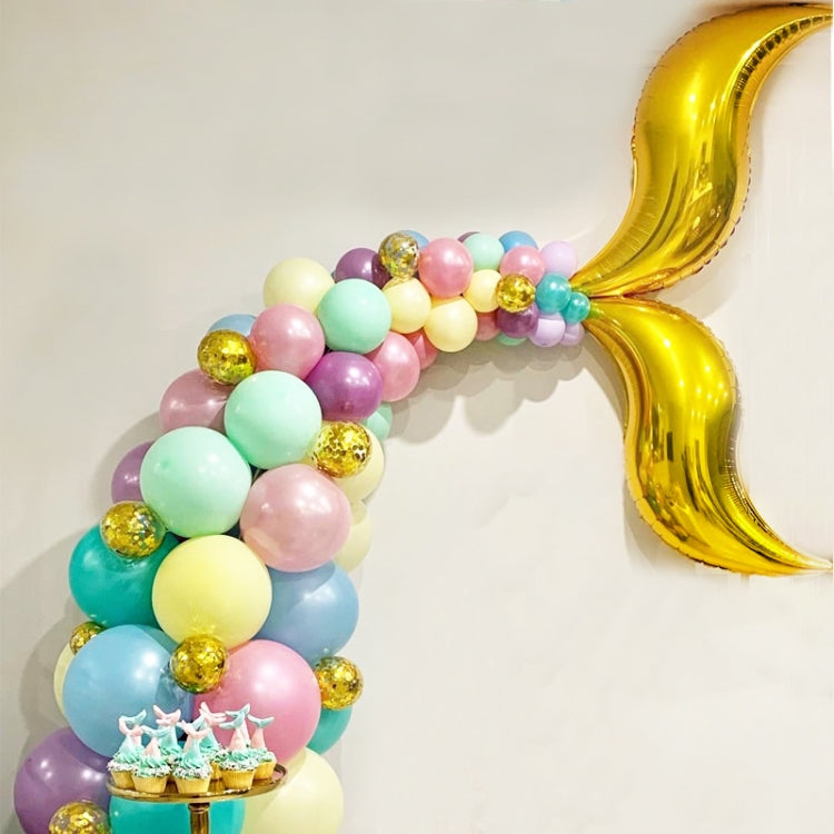 10 PCS 24 Inch S-Shaped Balloon Fish Tail Wavy Balloon Birthday Wedding Party Arrangement Balloon, Golden, Silver, Red, Rose Red, 24-inch Tiffany blue S-shaped, 24-inch purple S-shaped