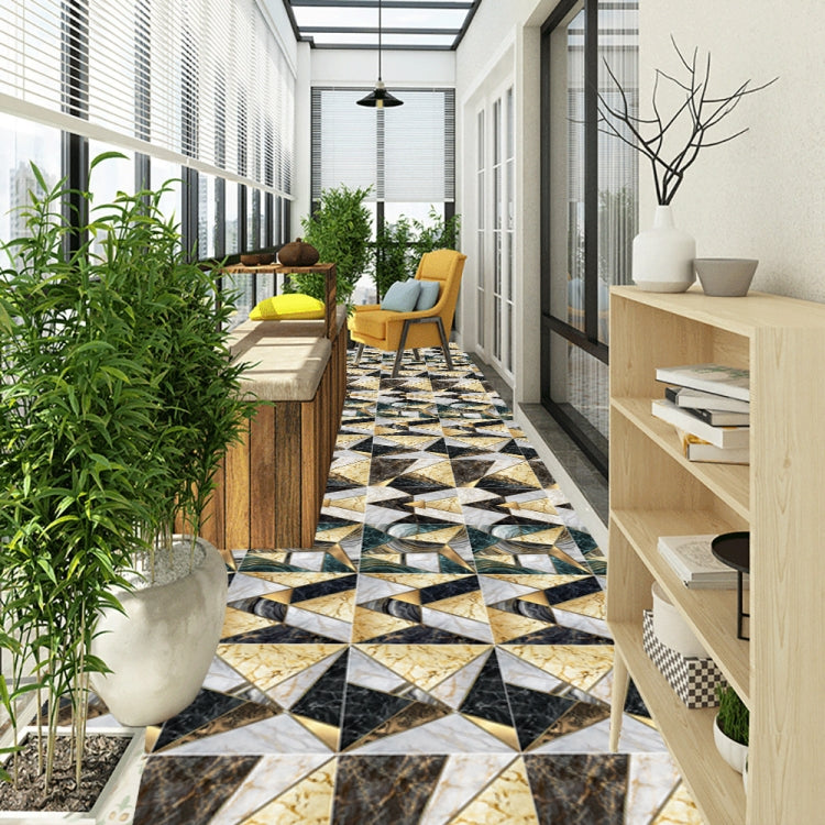 PVC Crystal Covered Film Geometric Pattern Tile Wall Sticker, 20 PCS 15cm