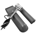 Woodworking Hand Drill Outdoor Survival Drill Hand Screw Drill, With PU Leather Case (Gray), With Cowhide Case (Brown), With Cowhide Case (Black)