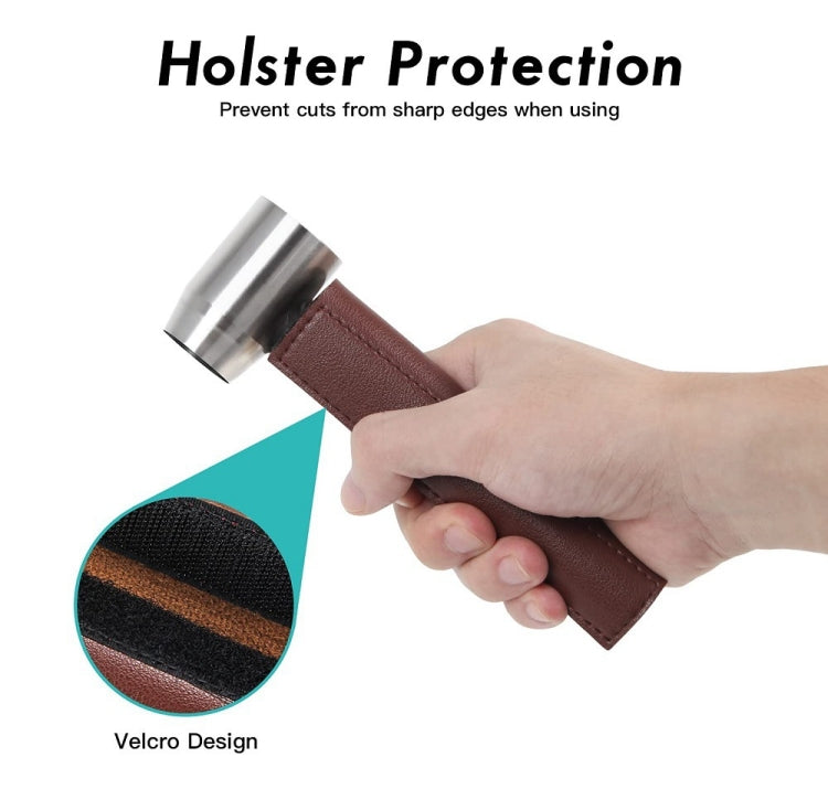 Woodworking Hand Drill Outdoor Survival Drill Hand Screw Drill, With PU Leather Case (Gray), With Cowhide Case (Brown), With Cowhide Case (Black)